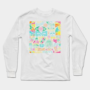 tropical island tattoo Long Sleeve T-Shirt